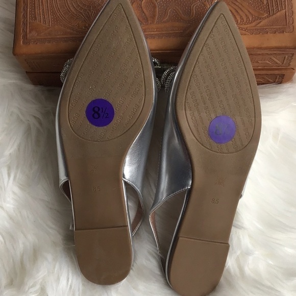 BCBGeneration Kristin Flat Slingback -Sliver Sz 8.5 NWT - Picture 4 of 8